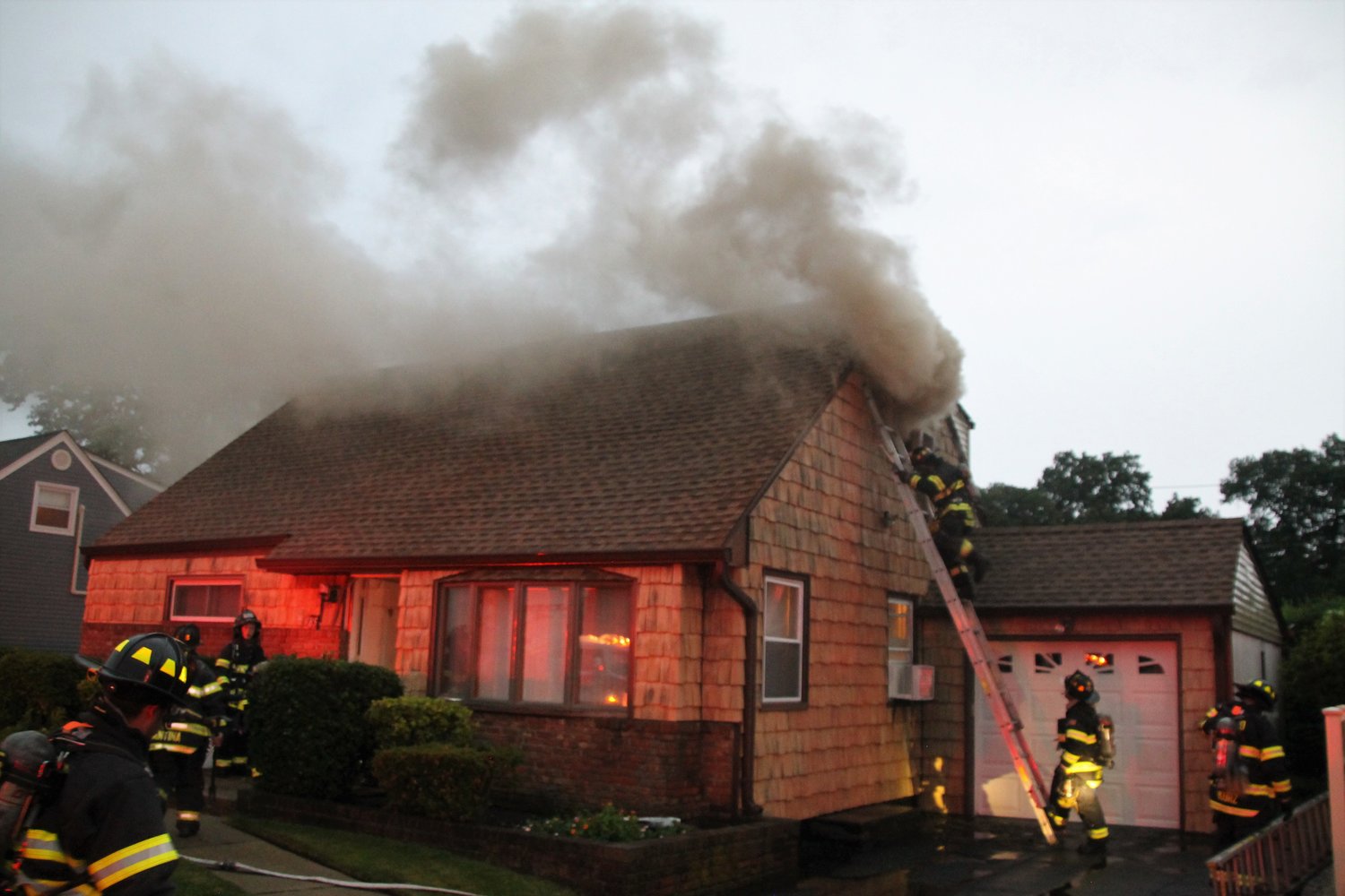 Malverne Firefighters Put Out House Fire Sparked By Lightning In